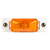 15008Y 15 SERIES, RAIL MOUNT, INCANDESCENT, YELLOW RECTANGULAR, 1 BULB, MARKER CLEARANCE LIGHT, PC2, WHITE ABS BRACKET MOUNT, PL-10, RING TERMINAL/STRIPPED END, 12V, KIT