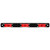 Truck-Lite 15745R - 15 Series Incandescent Identification Bar Kit, Rectangular, Red, Three Lights, Six inch Centers, Black, 12V
