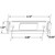 19748 19 SERIES, OPEN BACK BRACKET MOUNT, 19 SERIES PRODUCTS, USED IN RECTANGULAR SHAPE LIGHTS, CHROME ABS, 2 SCREW BRACKET MOUNT