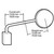 Truck-Lite 97688 - 8 inch Metal Stainless Steel Convex Mirror Round Hood Mount Kit