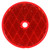 Truck-Lite 98006R - 3 inch Round Red Reflector, Single Fastener Mount