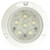 44439C SUPER 44, LED, 6 DIODE, ROUND CLEAR, DOME LIGHT, WHITE FLANGE MOUNT, HARDWIRED, STRIPPED END, 12V