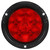 Truck-Lite 44986R - Super 44 LED Red Round 6 Diode Stop Turn Tail Light Black Flange Mount Diamond Shell Fit 'N Forget Stainless Steel 12V