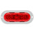 Truck-Lite 60252R - 60 Series LED Red Oval 26 Diode Stop Turn Tail Light with Gray Flange Mount, Fit 'N Forget Stainless Steel, 12V