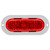 60262R 60 SERIES, LED, HIGH MOUNTED STOP LIGHT, 26 DIODE, OVAL RED POLYCARBONATE, GRAY FLANGE MOUNT, FIT 'N FORGET S.S., 12V