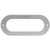 Truck-Lite 60718 - Unpolished Steel Flange Cover for 60 Series Oval Lights, Silver Stainless Steel, Two Screw Bracket Mount