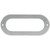 Truck-Lite 60718 - Unpolished Steel Flange Cover for 60 Series Oval Lights, Silver Stainless Steel, Two Screw Bracket Mount
