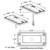 80162C 80 SERIES, LED, 6 DIODE, RECTANGULAR CLEAR, DOME LIGHT, 4 SCREW BRACKET MOUNT, HARDWIRED, STRIPPED END, 12V