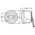 80461R 80 SERIES, INCANDESCENT, RED/WHITE, ROUND, 1 BULB, STOP/TURN/TAIL, BLACK BRACKET MOUNT, HARDWIRED, STRIPPED END, 12V