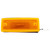 25750Y 25 SERIES, LED, YELLOW RECTANGULAR, 3 DIODE, MARKER CLEARANCE LIGHT, P2, 2 SCREW FLUSH MOUNT, HARDWIRED, STRIPPED END, 12V