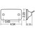 25750Y 25 SERIES, LED, YELLOW RECTANGULAR, 3 DIODE, MARKER CLEARANCE LIGHT, P2, 2 SCREW FLUSH MOUNT, HARDWIRED, STRIPPED END, 12V