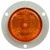 30051Y 30 SERIES, LED, YELLOW ROUND, 2 DIODE, MARKER CLEARANCE LIGHT, P3, GRAY POLYCARBONATE FLUSH MOUNT, FIT 'N FORGET M/C, FEMALE PL-10, 12V, KIT
