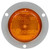 Truck-Lite 30251Y - 30 Series LED Yellow Round 2 Diode Marker Clearance Light, Gray Polycarbonate Flange Mount, 12V, Fit 'N Forget