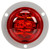 Truck-Lite 30279R - 30 Series High Profile LED Red Round 8 Diode Marker Clearance Light, Polycarbonate Gray Flange Mount, PL-10, 12V