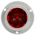 30279R 30 SERIES, HIGH PROFILE, LED, RED ROUND, 8 DIODE, MARKER CLEARANCE LIGHT, PC, GRAY POLYCARBONATE FLANGE MOUNT, PL-10, 12V