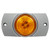 Truck-Lite 30504Y - 30 Series Incandescent Yellow Round Marker Clearance Light Kit, Gray PVC Bracket Mount, PL-10, 12V