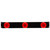 Truck-Lite 30740R - 30 Series Incandescent Identification Light Bar, Round, Red, 3 Lights, 6" Centers, Black, 12V, Kit