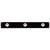 Truck-Lite 30740R - 30 Series Incandescent Identification Light Bar, Round, Red, 3 Lights, 6" Centers, Black, 12V, Kit