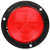 Truck-Lite 40233R - 40 Series Incandescent Red Round Stop Turn Tail Light, Black Flange Mount, PL-3, Stripped End/Ring Terminal, 12V