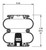 Torque Parts TR6902 - Double Convoluted Air Spring for Hendrickson (Replaces W01-358-6947, S-2630, 2B9-201)