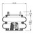 Torque Parts TR7410 - Double Convoluted Air Spring for Hendrickson (Replaces S-10170, 2B12-406, W01-358-7410)