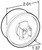 Truck-Lite 30055Y - 30 Series Led Yellow Round 3 Diode Marker Clearance Light With P3, Black Pvc Grommet Mount, Fit 'N Forget M/C, Female Pl-10, 12-24V, Kit