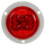 30386R 30 SERIES, LOW PROFILE, LED, RED ROUND, 6 DIODE, MARKER CLEARANCE LIGHT, PC, GRAY POLYCARBONATE FLANGE MOUNT, FIT 'N FORGET M/C, 12V