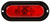 Truck-Lite 66256R - Super 66 LED Red Oval Stop Turn Tail Light With Black Flange, Fit 'N Forget Stainless Steel, 12V