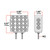 Trux TLED-SDXC - Amber/Red Turn & Marker Square Reflector Double Face LED Light - Double Post - 38 Diodes - Clear Lens