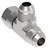 Aeroquip 203102-4-4S-BG - Adapter Tee Female 37 Degree Swivel x Male 37 Degree