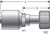 Gates G25230-0606 - MegaCrimp Female Flat-Face O-Ring Swivel Hydraulic Coupling