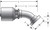 Gates G25307-1212 - MegaCrimp Code 61 O-Ring Flange 45 Bent Tube Hydraulic Coupling