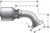 Gates G25309-1216 - MegaCrimp Code 61 O-Ring Flange 60 Bent Tube Hydraulic Coupling