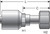 Gates G25230-0404 - MegaCrimp Female Flat-Face O-Ring Swivel Hydraulic Coupling