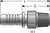 Gates G20100-2020 - GlobalSpiral Male Pipe NPTF 30 Cone Seat Hydraulic Coupling
