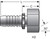 Gates G20830-0808 - GlobalSpiral Female British Standard Parallel Pipe O-Ring Swivel Hydraulic Coupling
