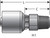 Gates G25100-0808 - MegaCrimp Male Pipe NPTF 30 Cone Seat Hydraulic Coupling