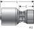 Gates G25830-0806 - MegaCrimp Female British Standard Parallel Pipe O-Ring Swivel Hydraulic Coupling