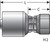 Gates G25830-0810 - MegaCrimp Female British Standard Parallel Pipe O-Ring Swivel Hydraulic Coupling