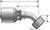 Gates G25175-0606 - MegaCrimp Female JIC 37 Flare Swivel 45 Bent Tube Hydraulic Coupling