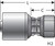 Gates G25830-0406 - MegaCrimp Female British Standard Parallel Pipe O-Ring Swivel Hydraulic Coupling