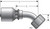 Gates G25831-0404 - MegaCrimp Female British Standard Parallel Pipe O-Ring Swivel 45 Bent Tube Hydraulic Coupling