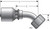 Gates G25831-0606 - MegaCrimp Female British Standard Parallel Pipe O-Ring Swivel 45 Bent Tube Hydraulic Coupling