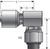 Gates G25123-0808 - MegaCrimp Male O-Ring Boss Swivel 90 Block Hydraulic Coupling