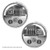 0557493 LED HEADLIGHT - MODEL 8730 SHALLOW 7" ROUND, CHROME (PAIR)