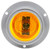 Truck-Lite 10051Y3 - 10 Series LED Yellow Round 2-Diode Marker Clearance Light, Gray Polycarbonate Flange Mount, Fit 'N Forget, Female PL-10, 12V, Bulk Kit