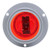 Truck-Lite 10251R3 - 10 Series Led Red Round 2-Diode Marker Clearance Light, P2, Gray Polycarbonate Flange Mount, Fit 'N Forget, 12V