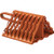 Buyers WC091061 - Orange Galvanized Steel Wheel Chock with Serrated Grip for Secure Parking & Off-Road Use
