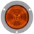 Truck-Lite 1070A - Signal-Stat Led Yellow Round 13 Diode Marker Clearance Light, P2, Gray Polycarbonate Flush Mount, PL-10, 12V