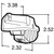 Truck-Lite 15059 - 15 Series LED Three Diode License Light Rectangular Chrome Bracket Mount Diamond Shell Hardwired Female PL-10 12V Kit